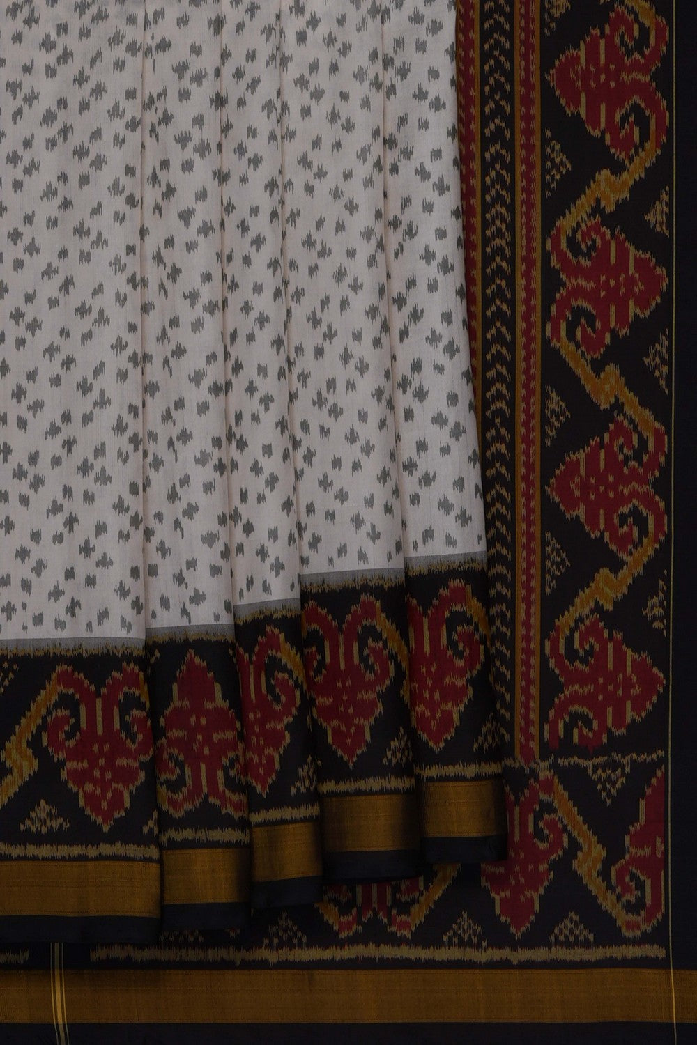 Image of White Rajkot Silk Saree