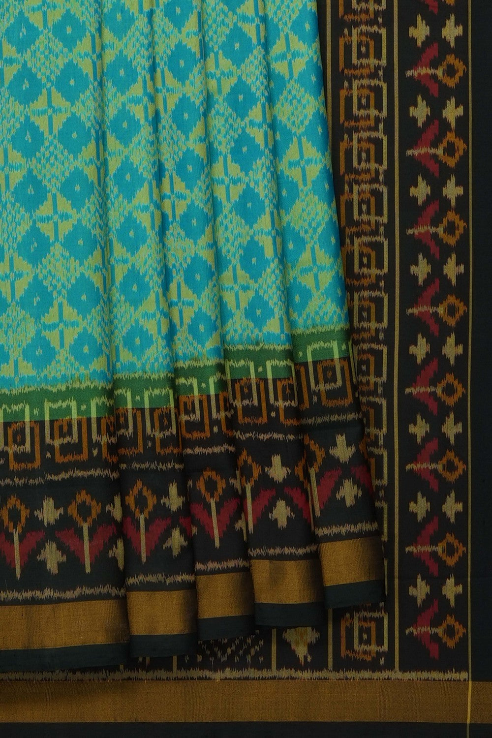 Image of Sea Green Rajkot Silk Saree