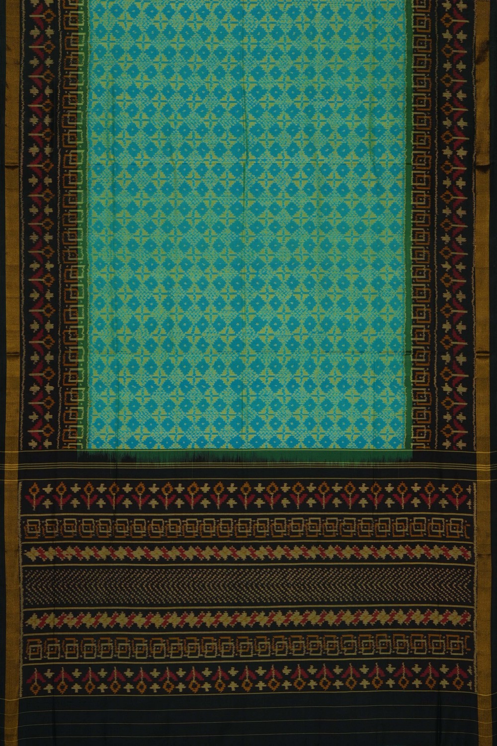 Image of Sea Green Rajkot Silk Saree