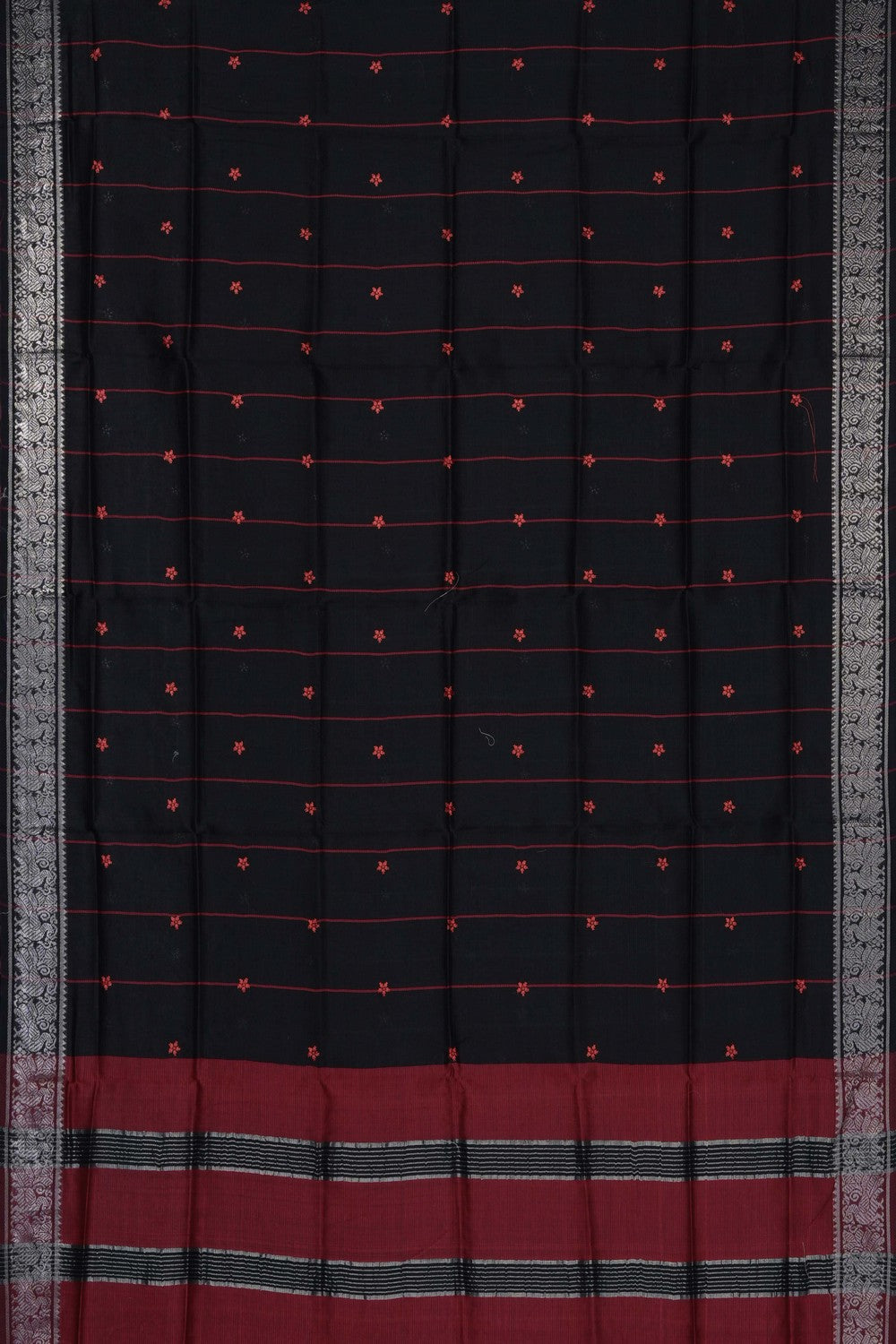 Image of Mangalgiri Embroidery Unstitched Suit Set Fabric (3 Pcs Set)