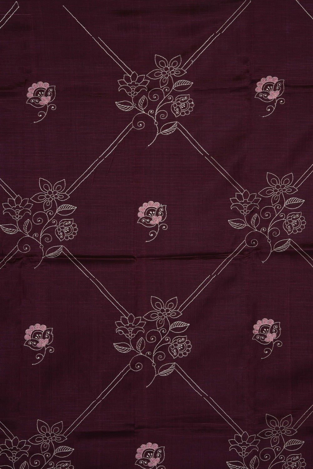 Image of Mangalgiri Embroidery Unstitched Suit Set Fabric (3 Pcs Set)