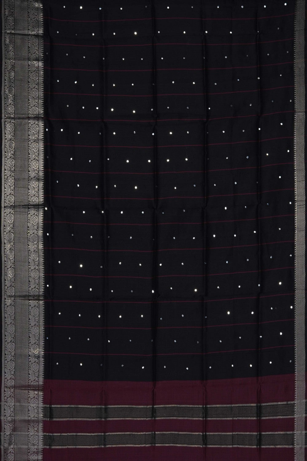 Image of Mangalgiri Embroidery Unstitched Suit Set Fabric (3 Pcs Set)