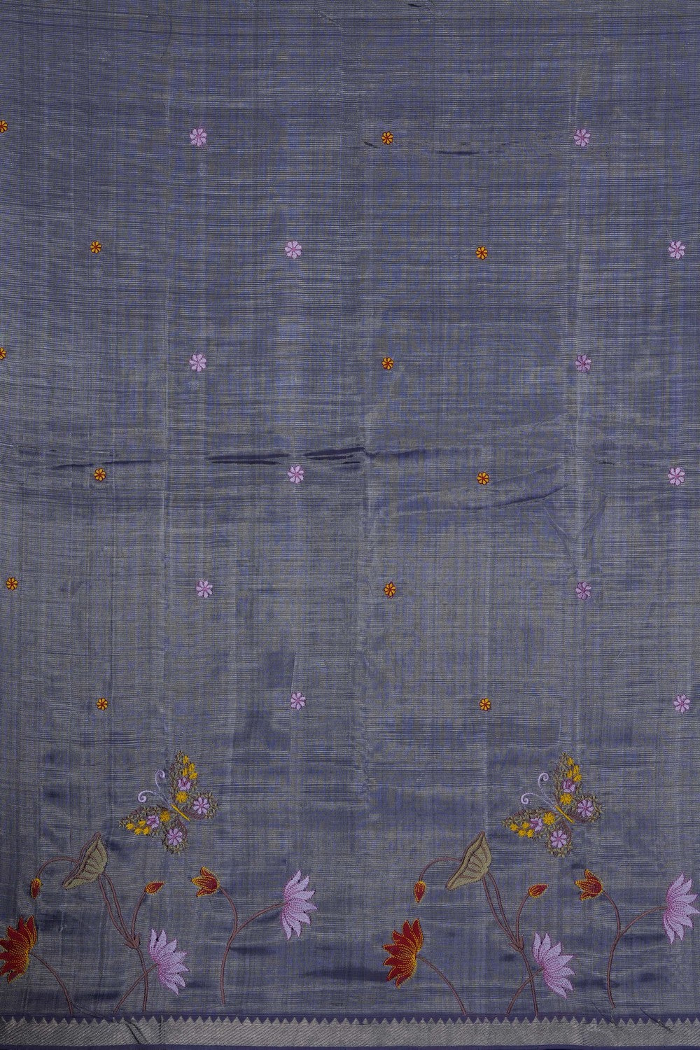 Image of Mangalgiri Embroidery Unstitched Suit Set Fabric (3 Pcs Set)