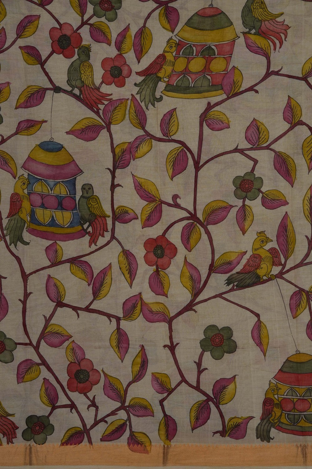 Image of Kalamkari Hand-Painted Dupatta