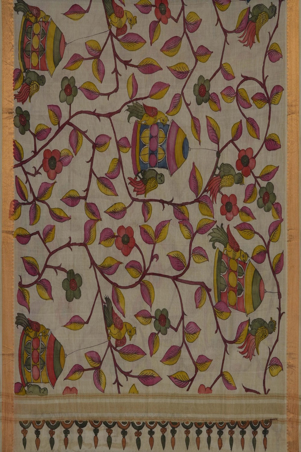 Image of Kalamkari Hand-Painted Dupatta