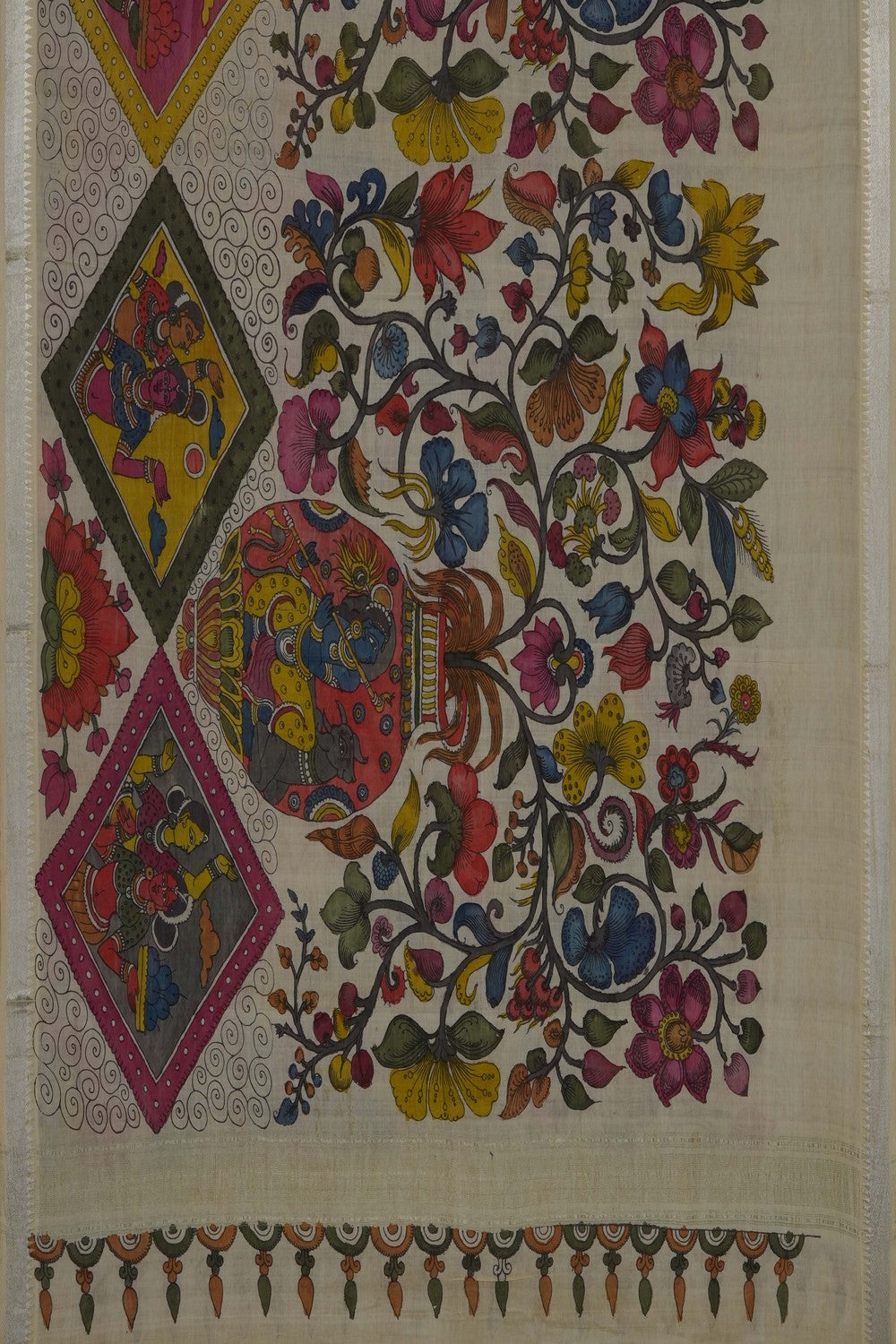 Image of Kalamkari Hand-Painted Dupatta