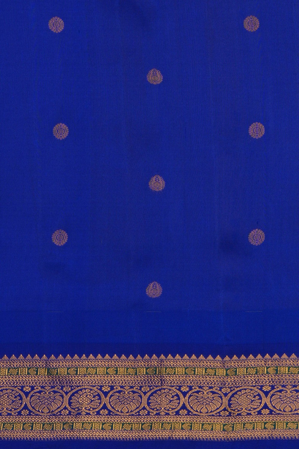 Image of Yellow Gadwal Silk Saree