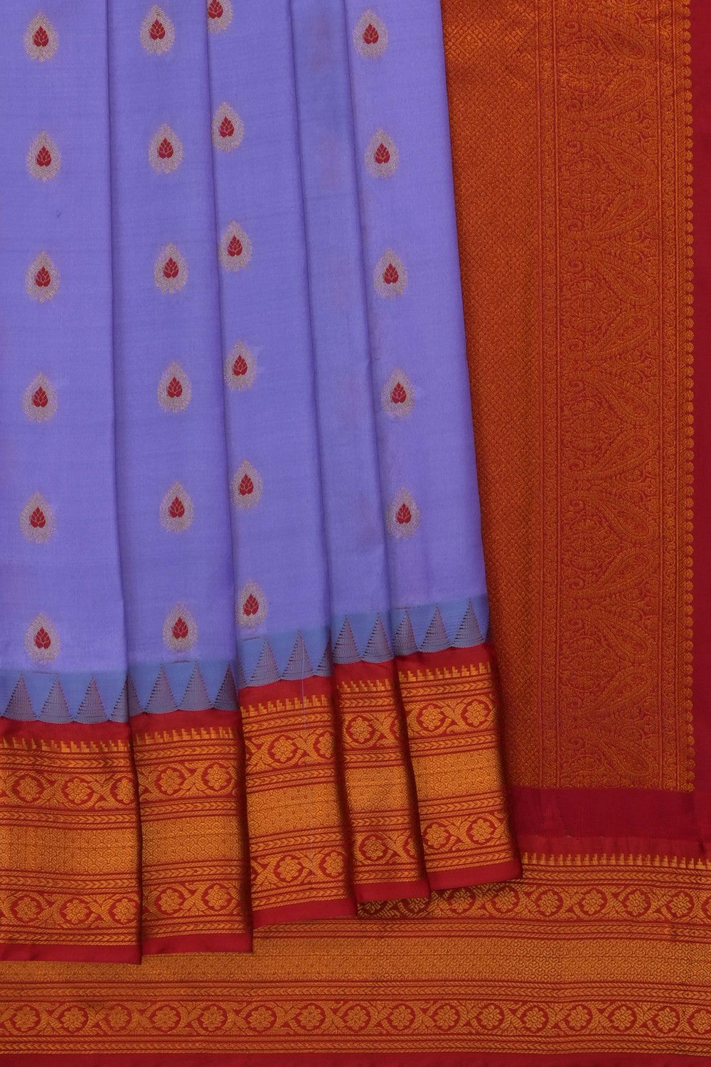 Image of Purple Gadwal Silk Saree