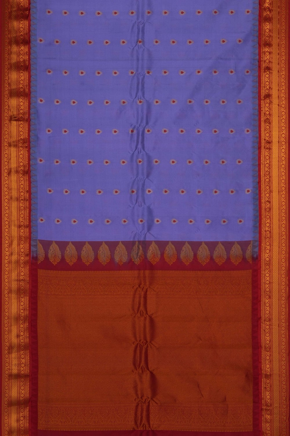 Image of Purple Gadwal Silk Saree