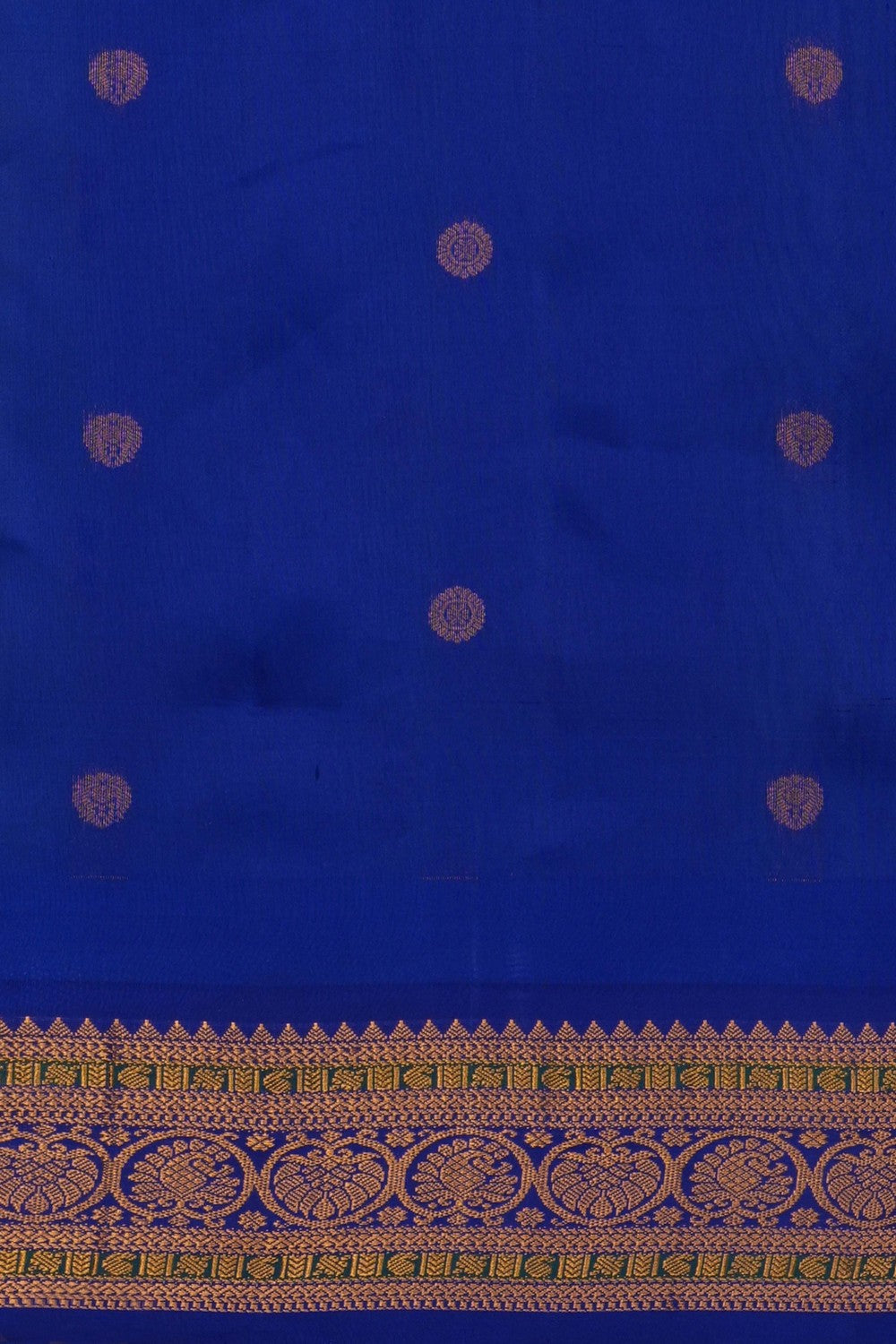 Image of Green Gadwal Silk Saree