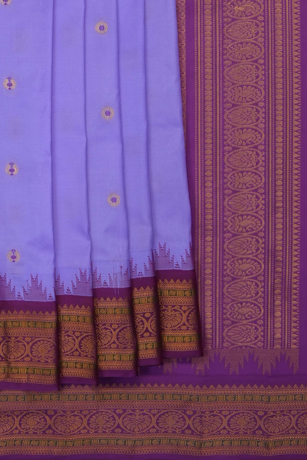 Image of Purple Gadwal Silk Saree