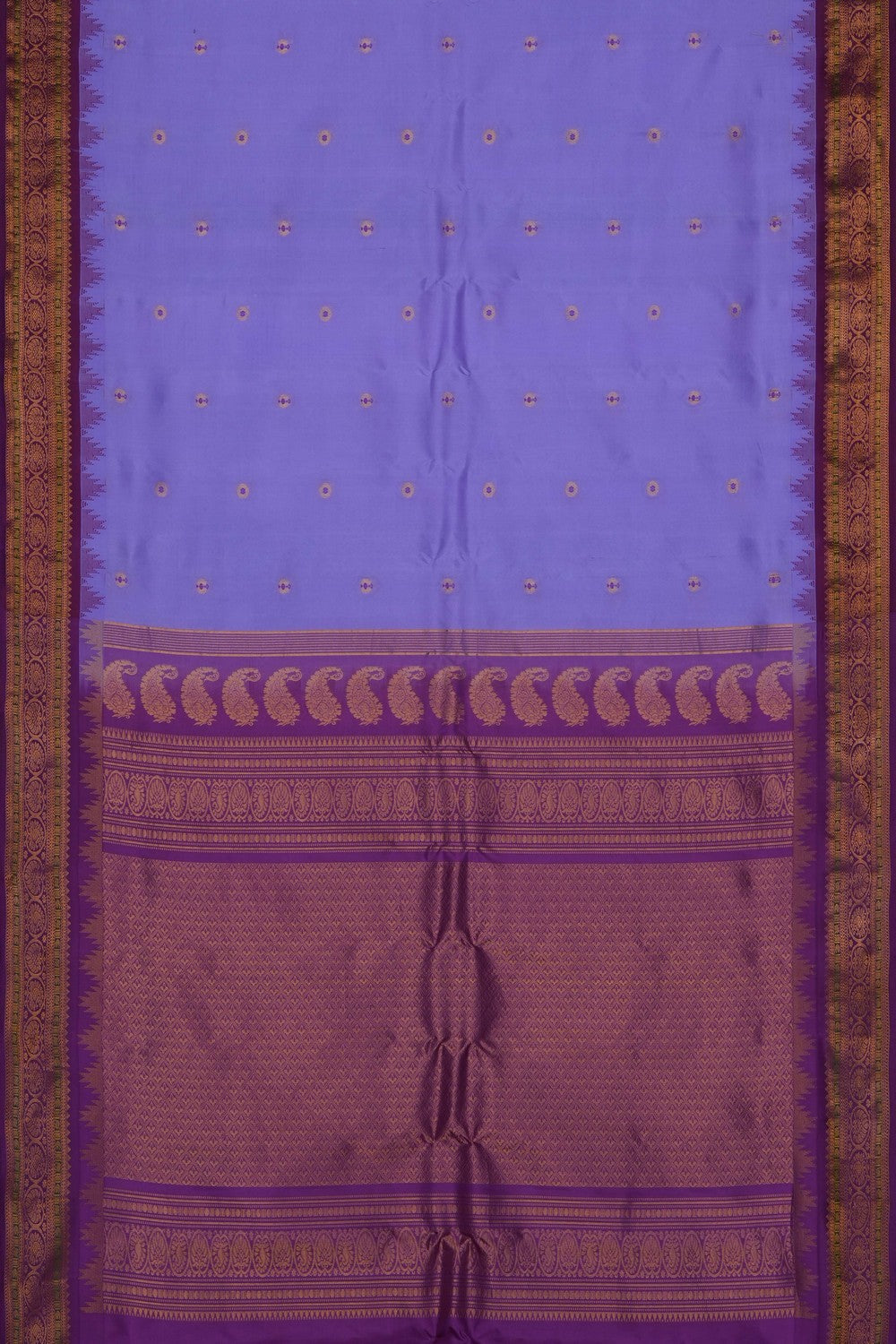 Image of Purple Gadwal Silk Saree