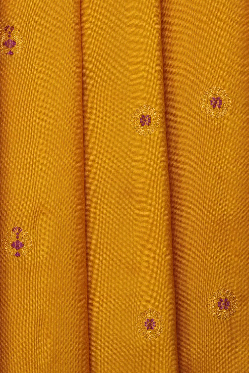 Image of Mustard Gadwal Silk Saree