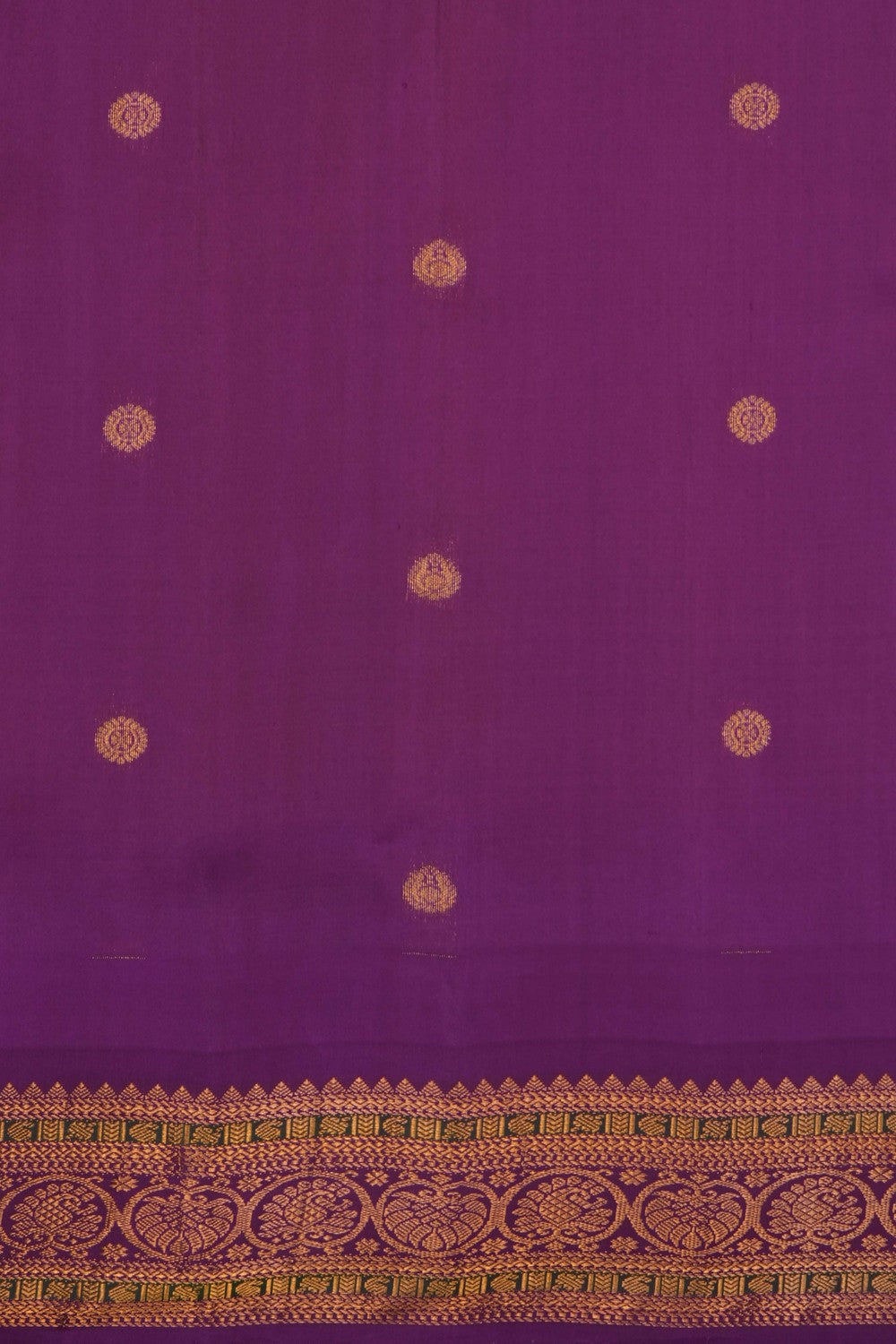 Image of Mustard Gadwal Silk Saree