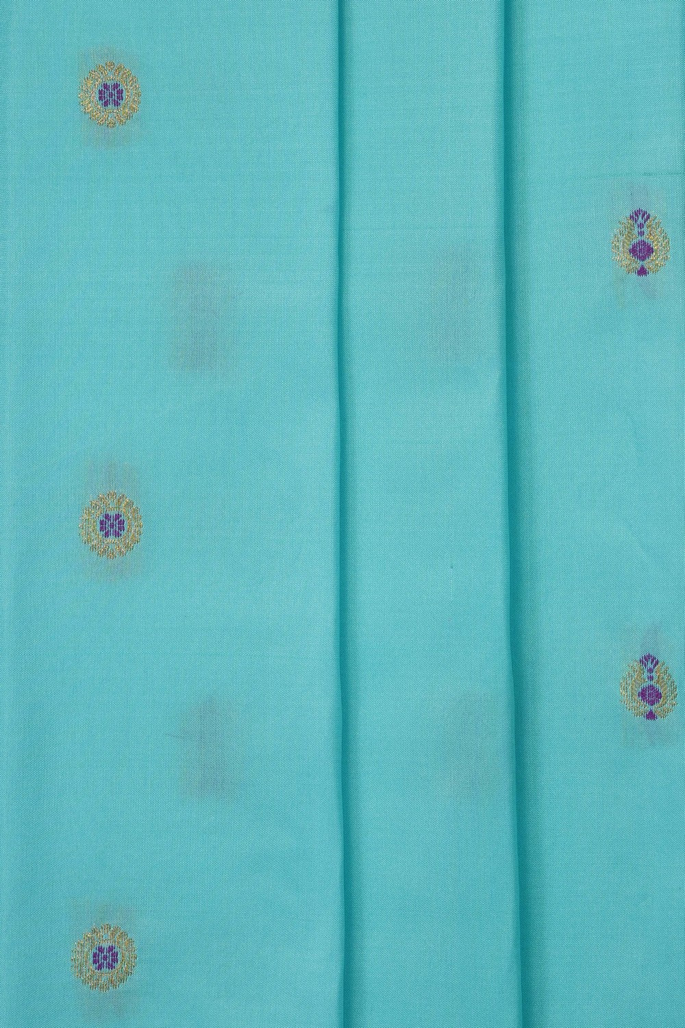 Image of Sea-Green Gadwal Silk Saree