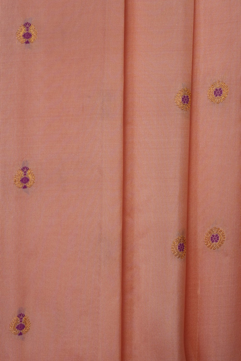 Image of Peach Gadwal Silk Saree
