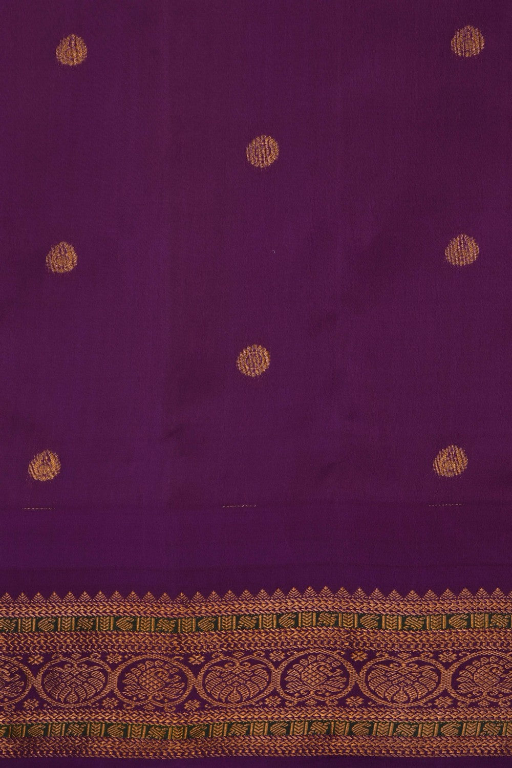 Image of Peach Gadwal Silk Saree