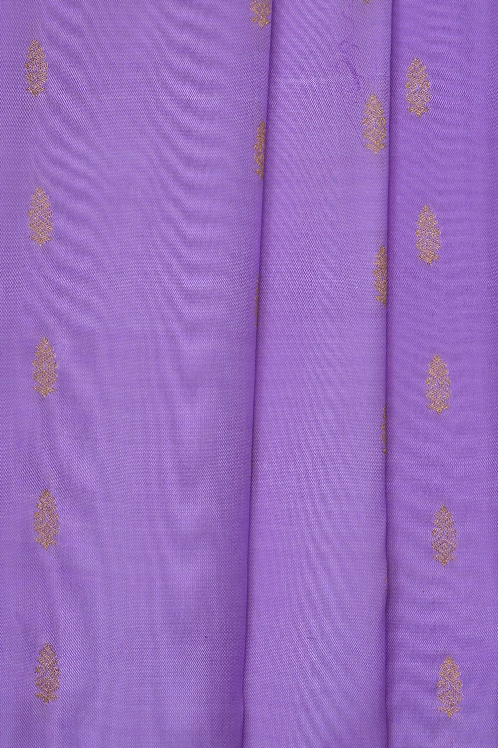 Image of Lavender-Purple Gadwal Silk Saree
