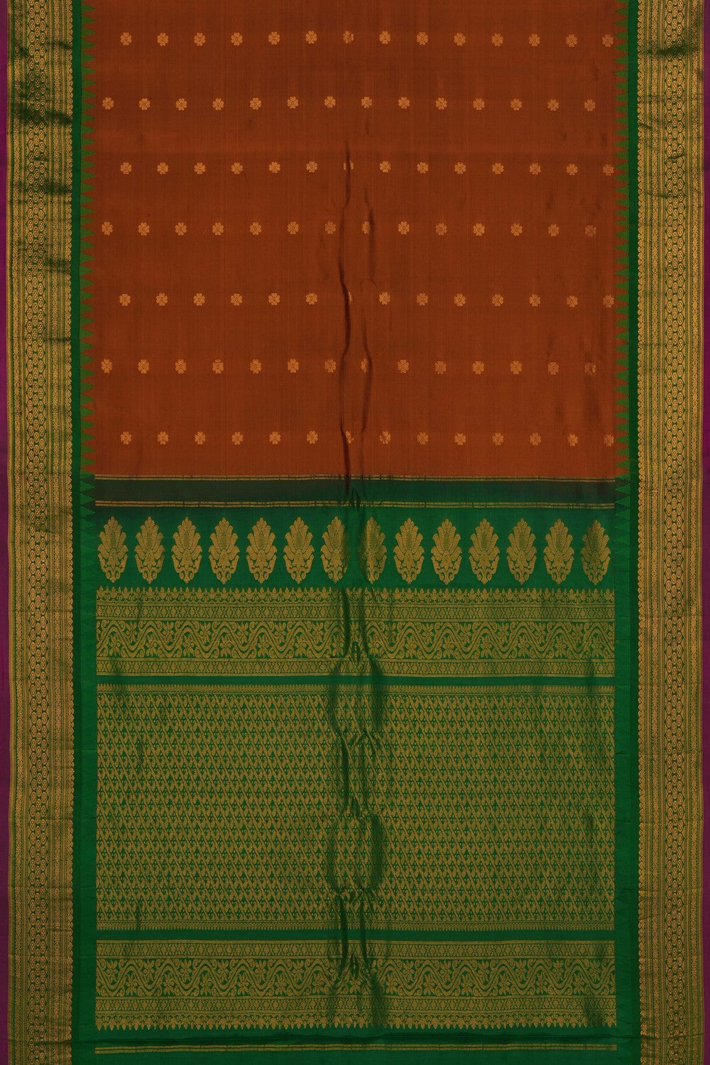 Image of Brown Gadwal Silk Saree