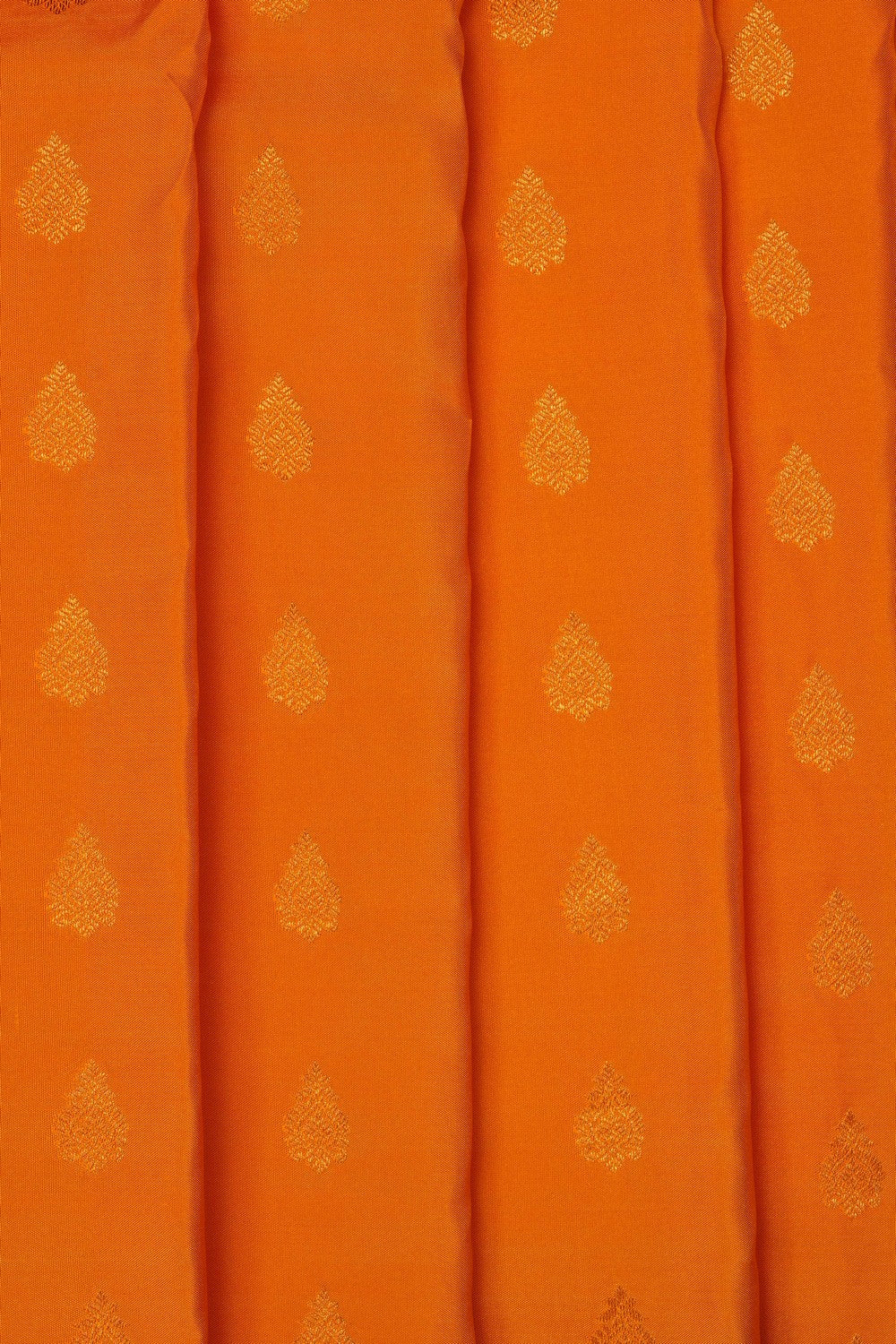 Image of Orange Gadwal Silk Saree