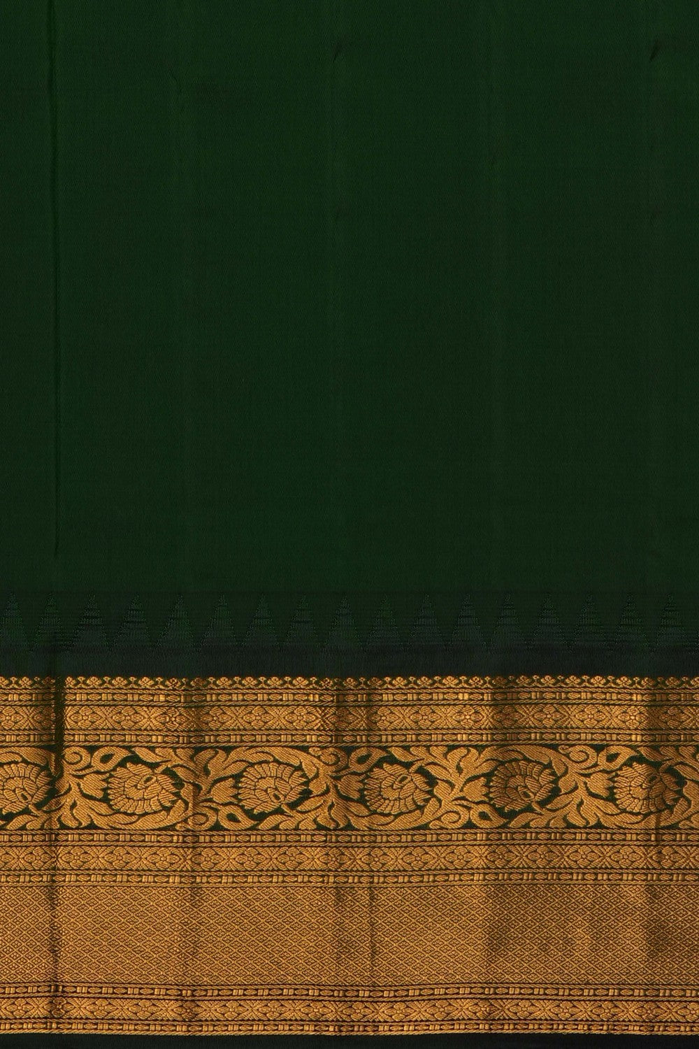 Image of Orange Gadwal Silk Saree