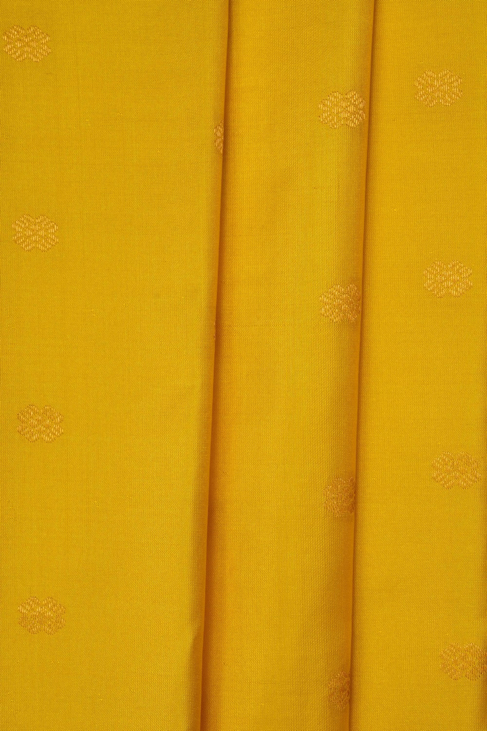 Image of Yellow Gadwal Silk Saree