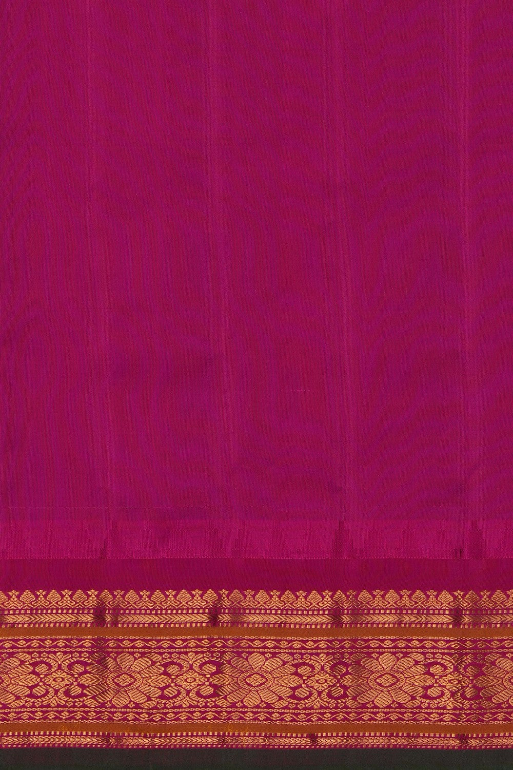 Image of Yellow Gadwal Silk Saree