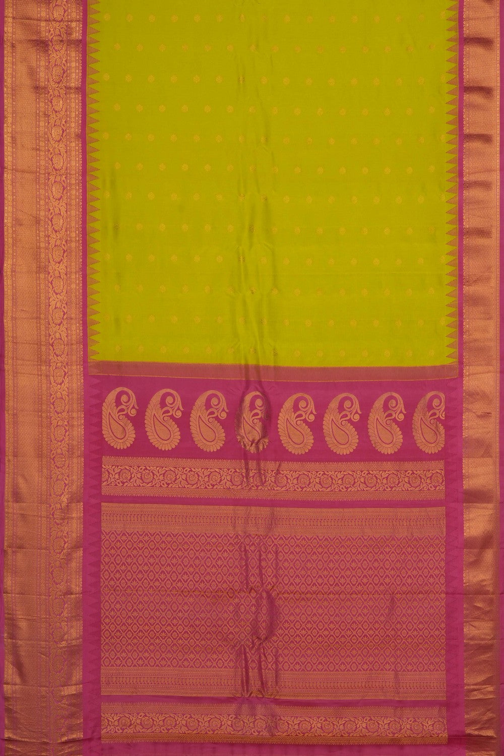 Image of Spring Green Gadwal Silk Saree