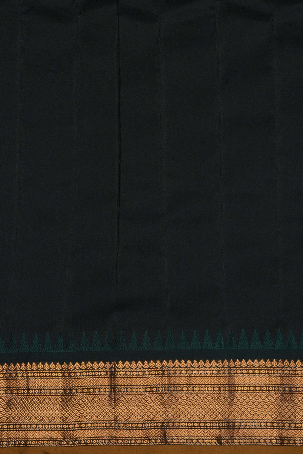 Image of Yellow Gadwal Silk Saree