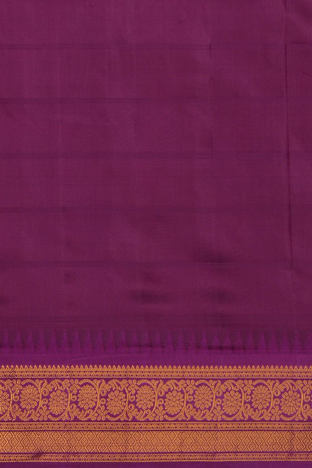 Image of Off-White Gadwal Silk Saree