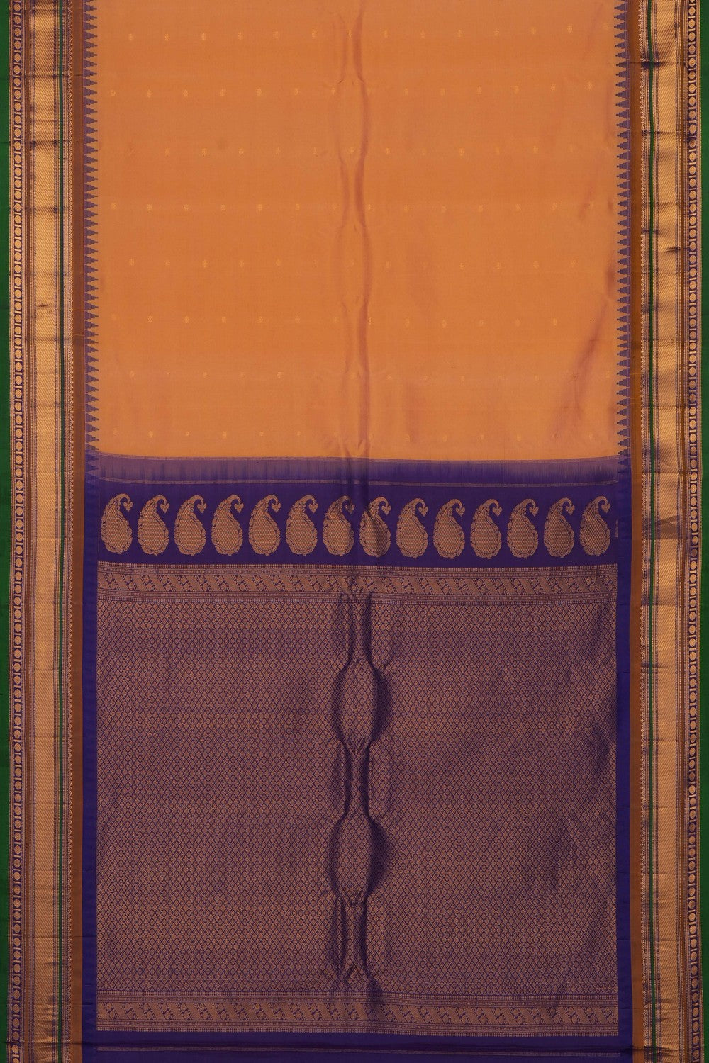 Image of Peach Gadwal Silk Saree