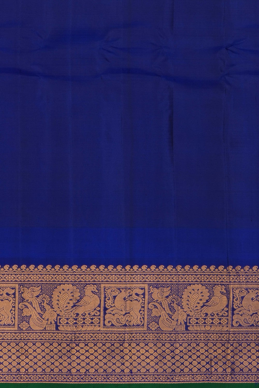 Image of Red Gadwal Silk Kattam Saree