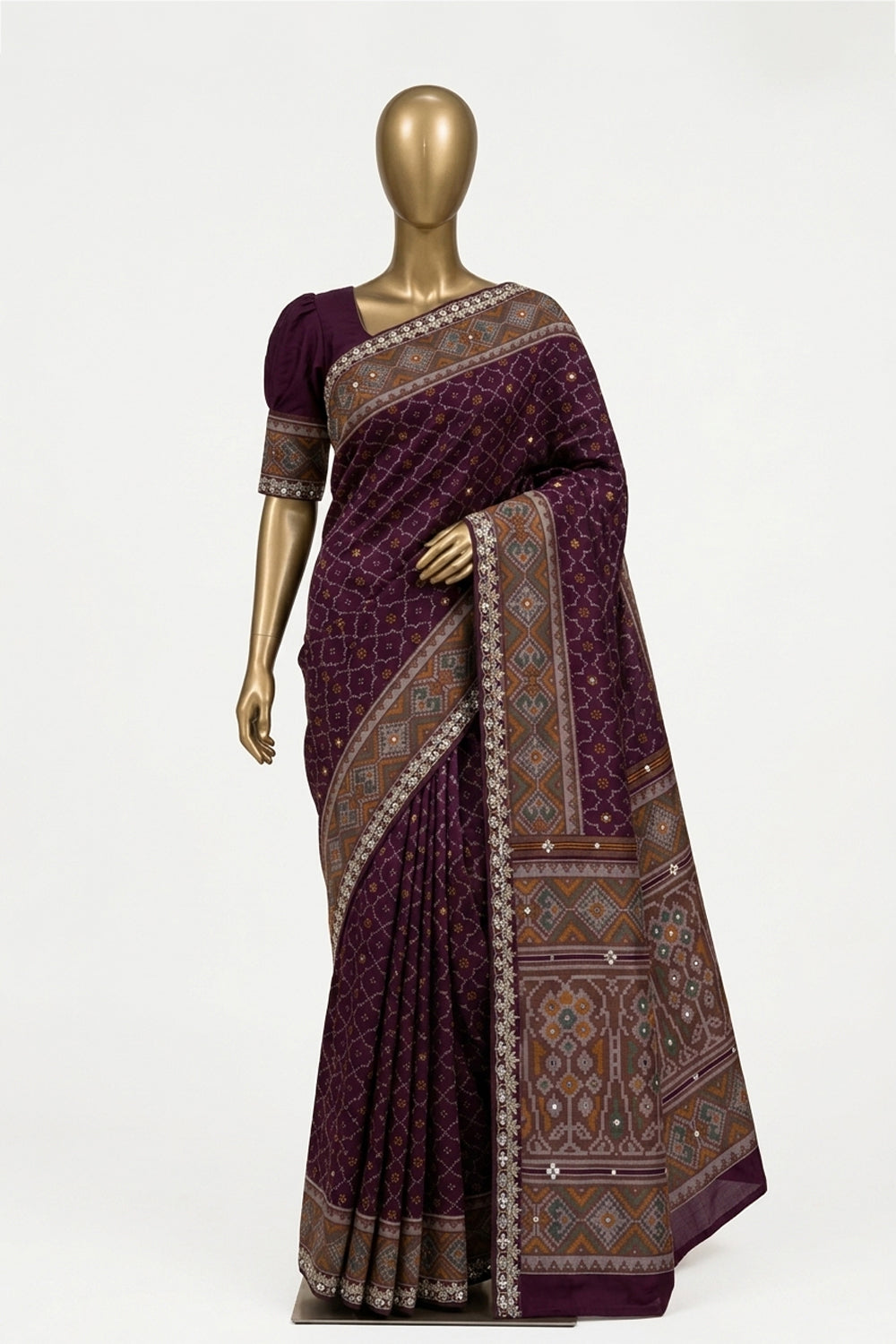 Image of A Fusion Embroidered Saree