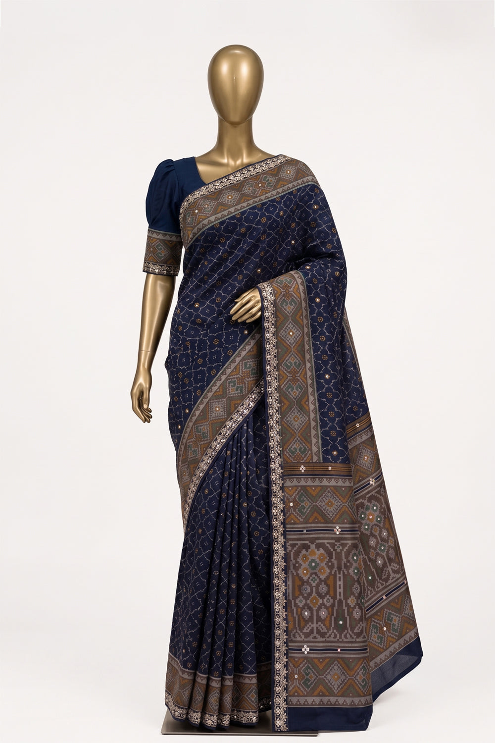 Image of A Fusion Embroidered Saree