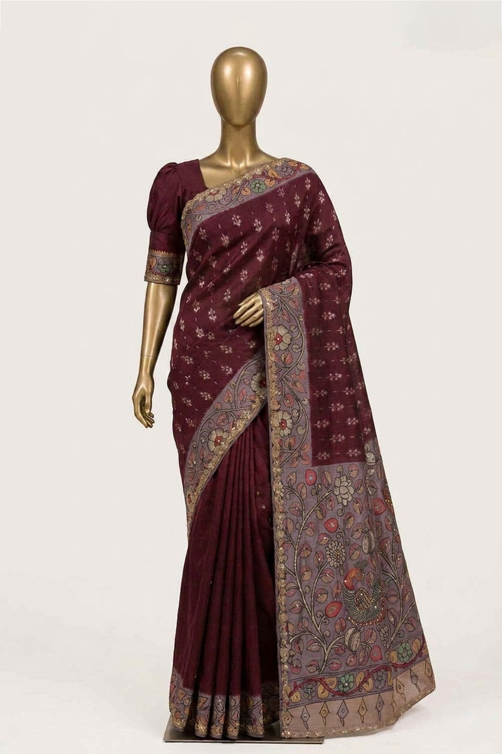 Image of A Fusion Embroidered Saree