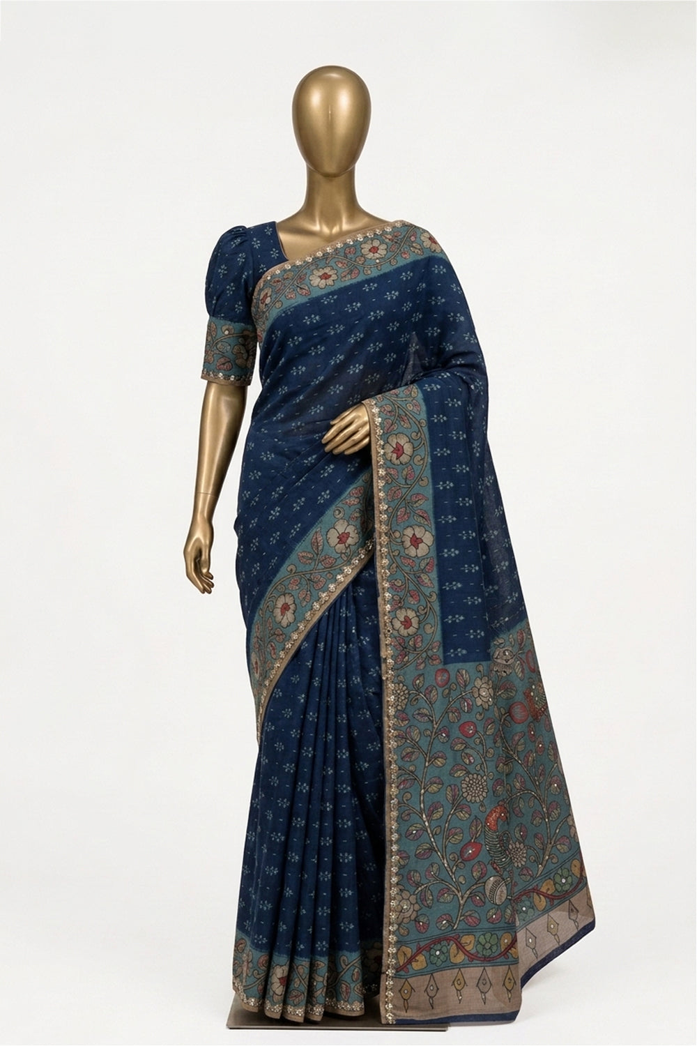 Image of A Fusion Embroidered Saree