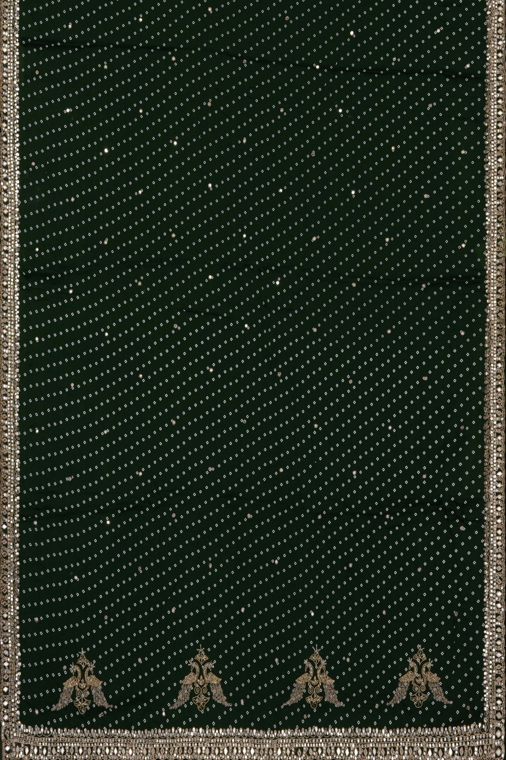 Image of A Green Embroidered Saree
