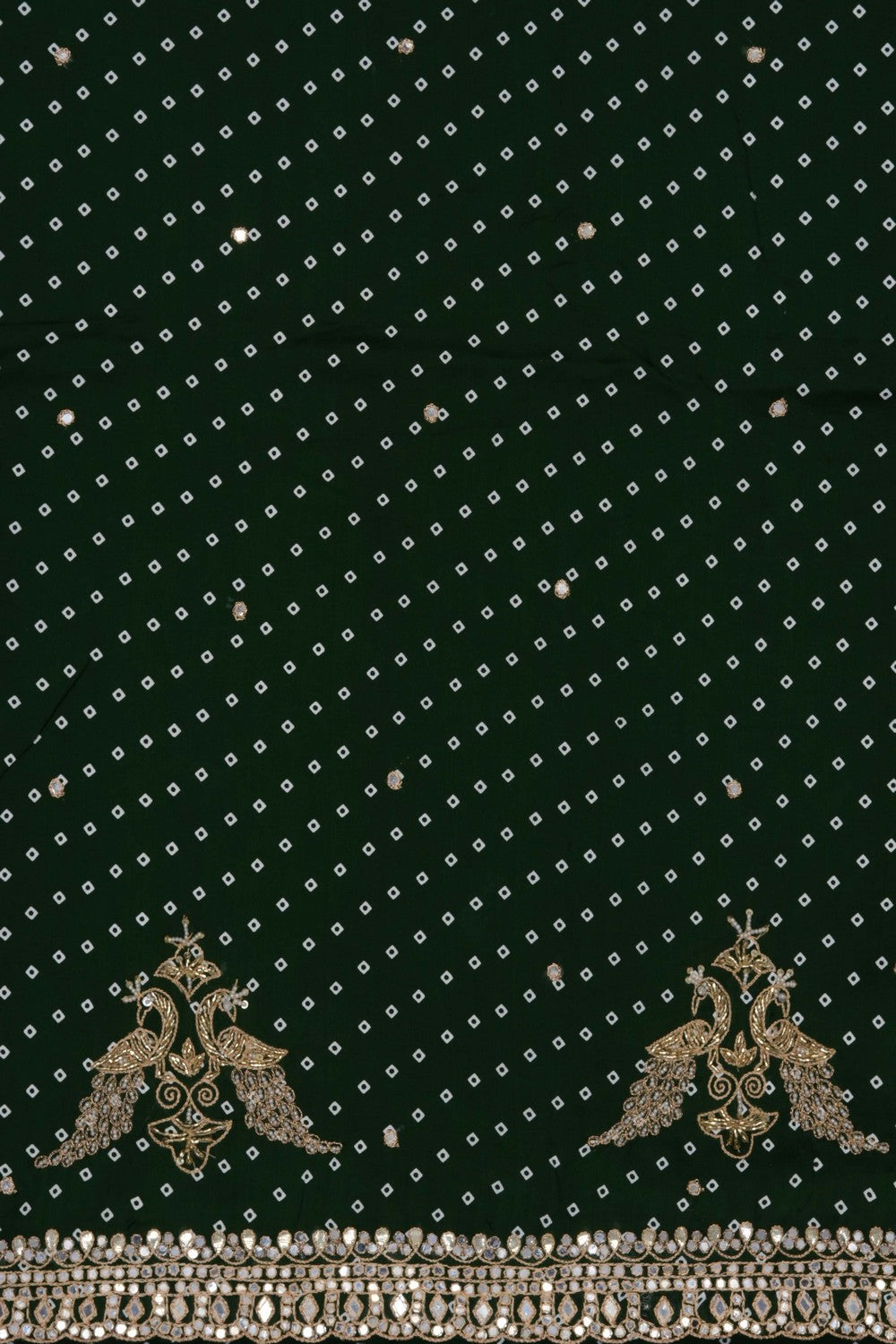Image of A Green Embroidered Saree