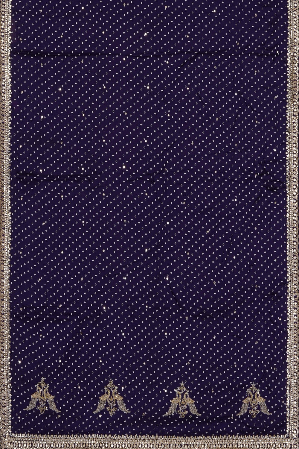 Image of A Purple Embroidered Saree