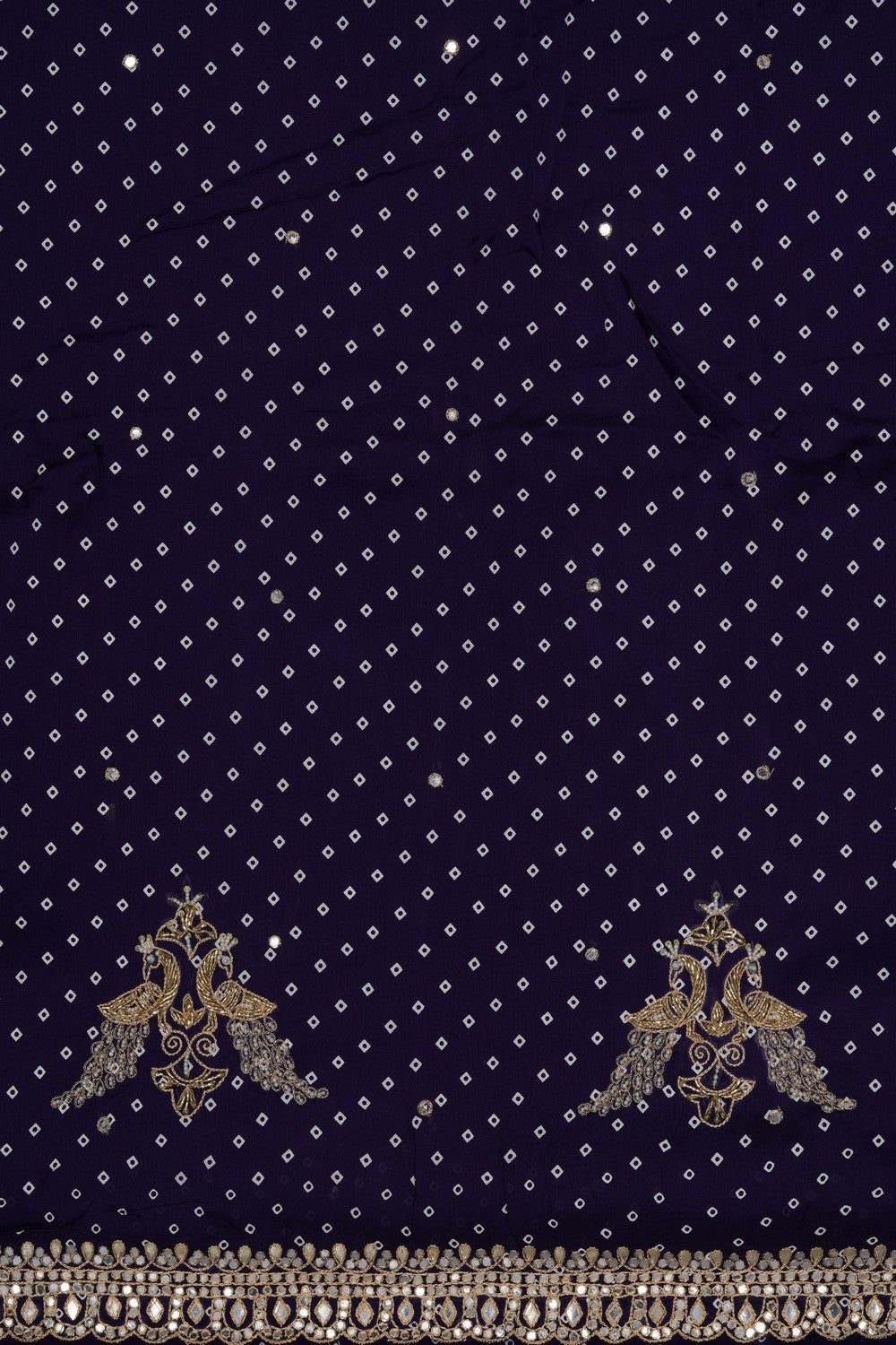 Image of A Purple Embroidered Saree