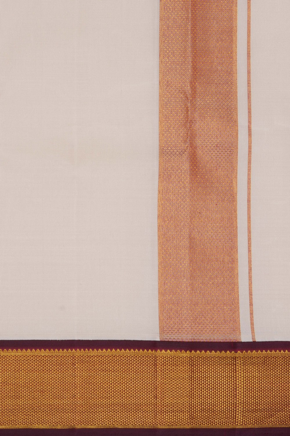 Image of Arani Silk Dhoti With Kanduva (8 X 4) 2 PCS Set