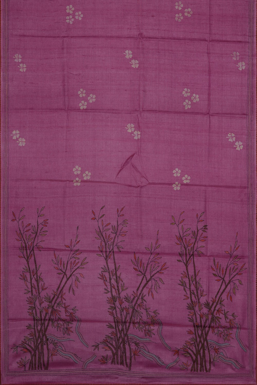 Image of Pink Desi Tussar Silk Saree