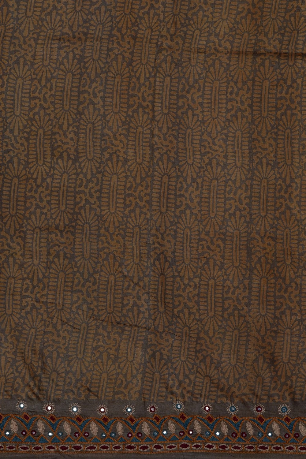 Image of Beige Desi Tussar Silk Saree