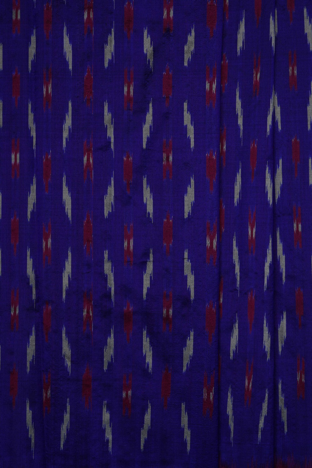 Image of Purple Pochampally Ikat Silk Saree