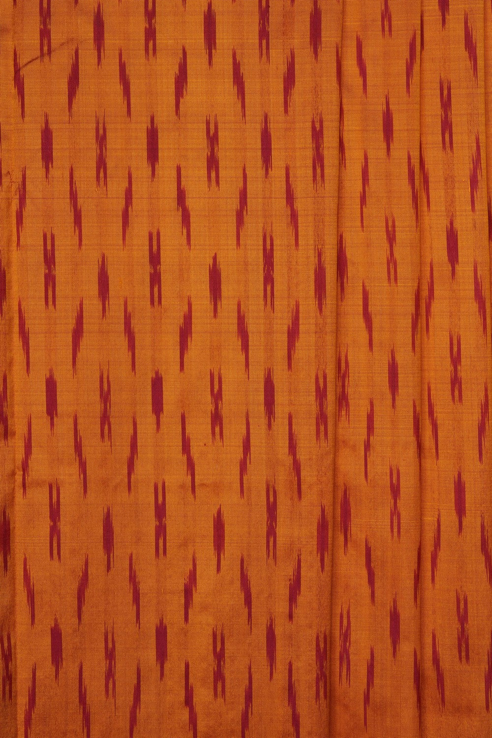 Image of Mustard Pochampally Ikat Silk Saree