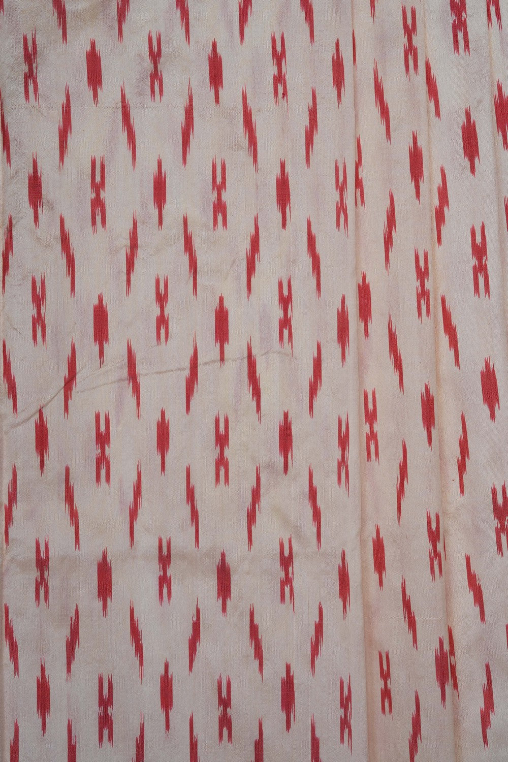 Image of Off-White Pochampally Ikat Silk Saree