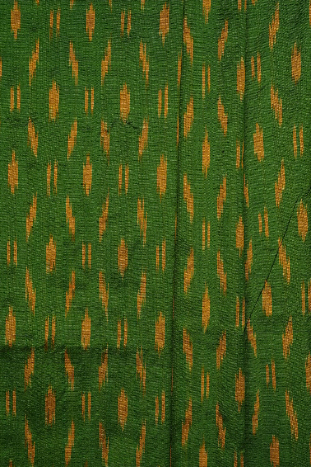 Image of Green Pochampally Ikat Silk Saree