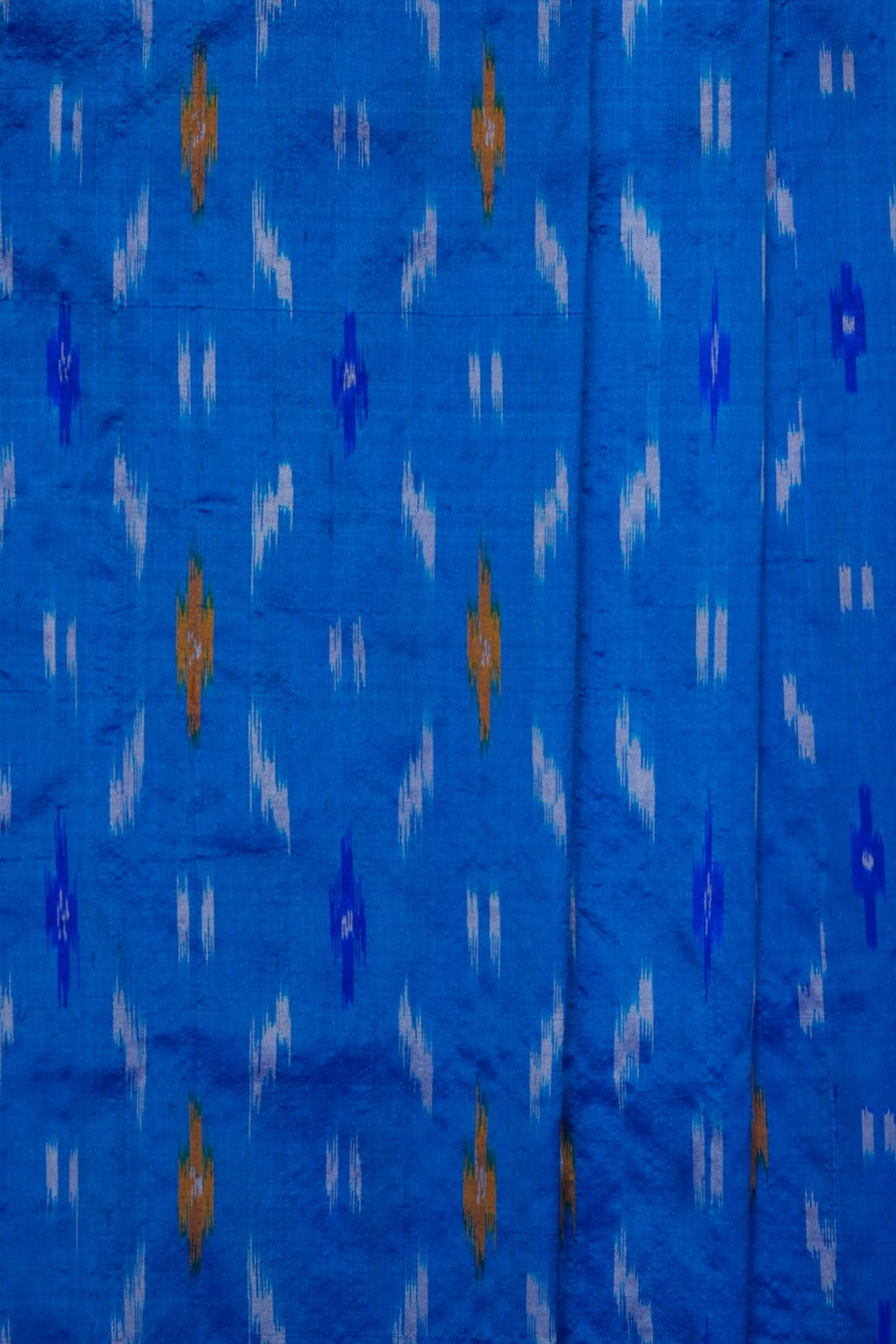 Image of Blue Pochampally Ikat Silk Saree