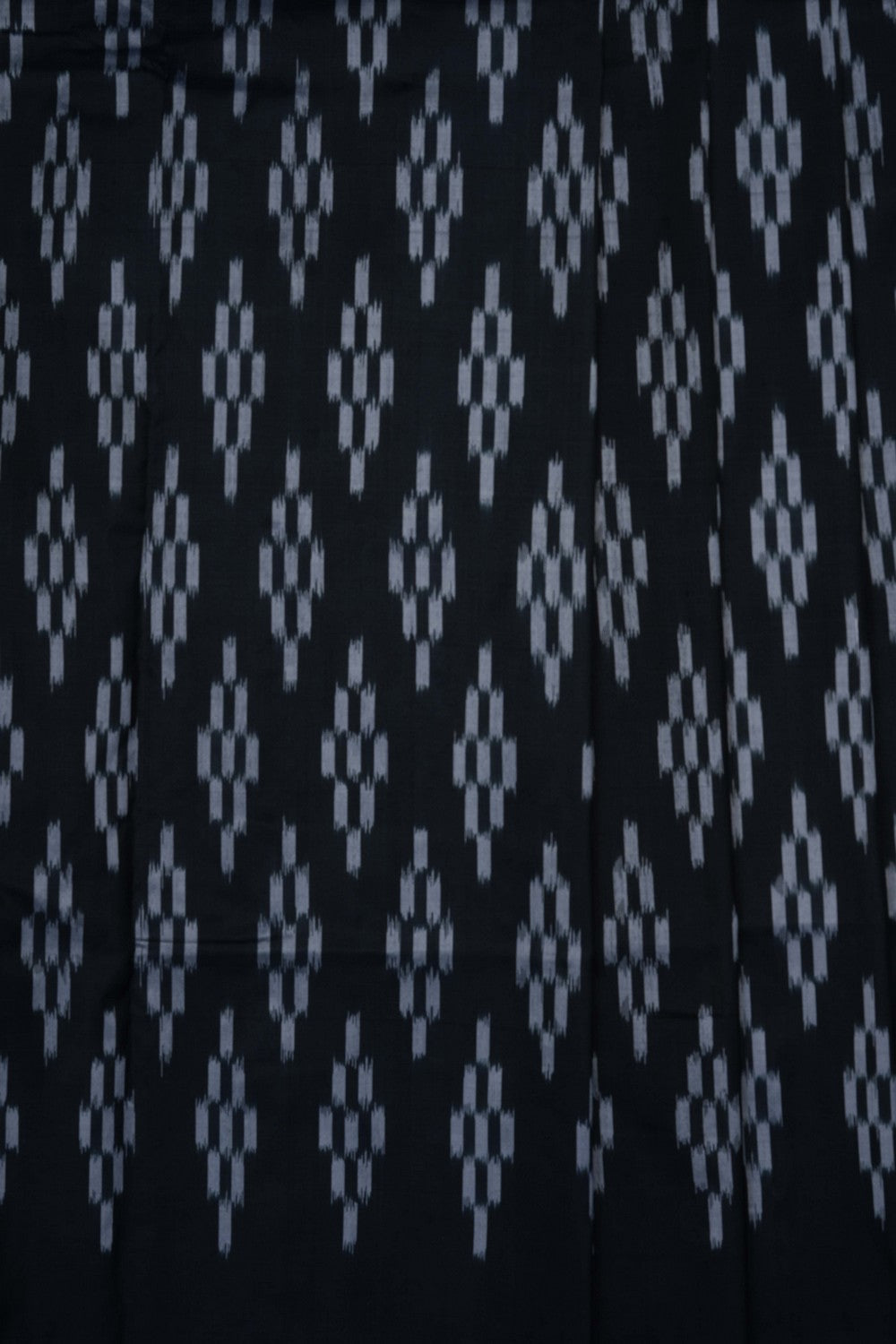 Image of Black Pochampally Ikat Silk Saree