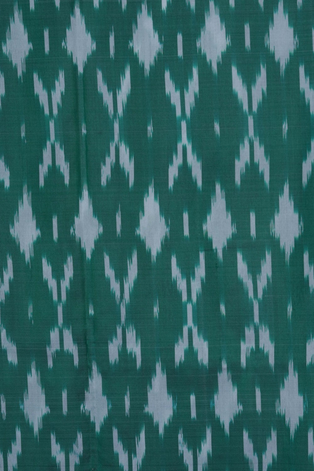 Image of Green Pochampally Ikat Silk Saree